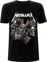 Metallica Heren Tshirt -XL- Skull Moth Zwart