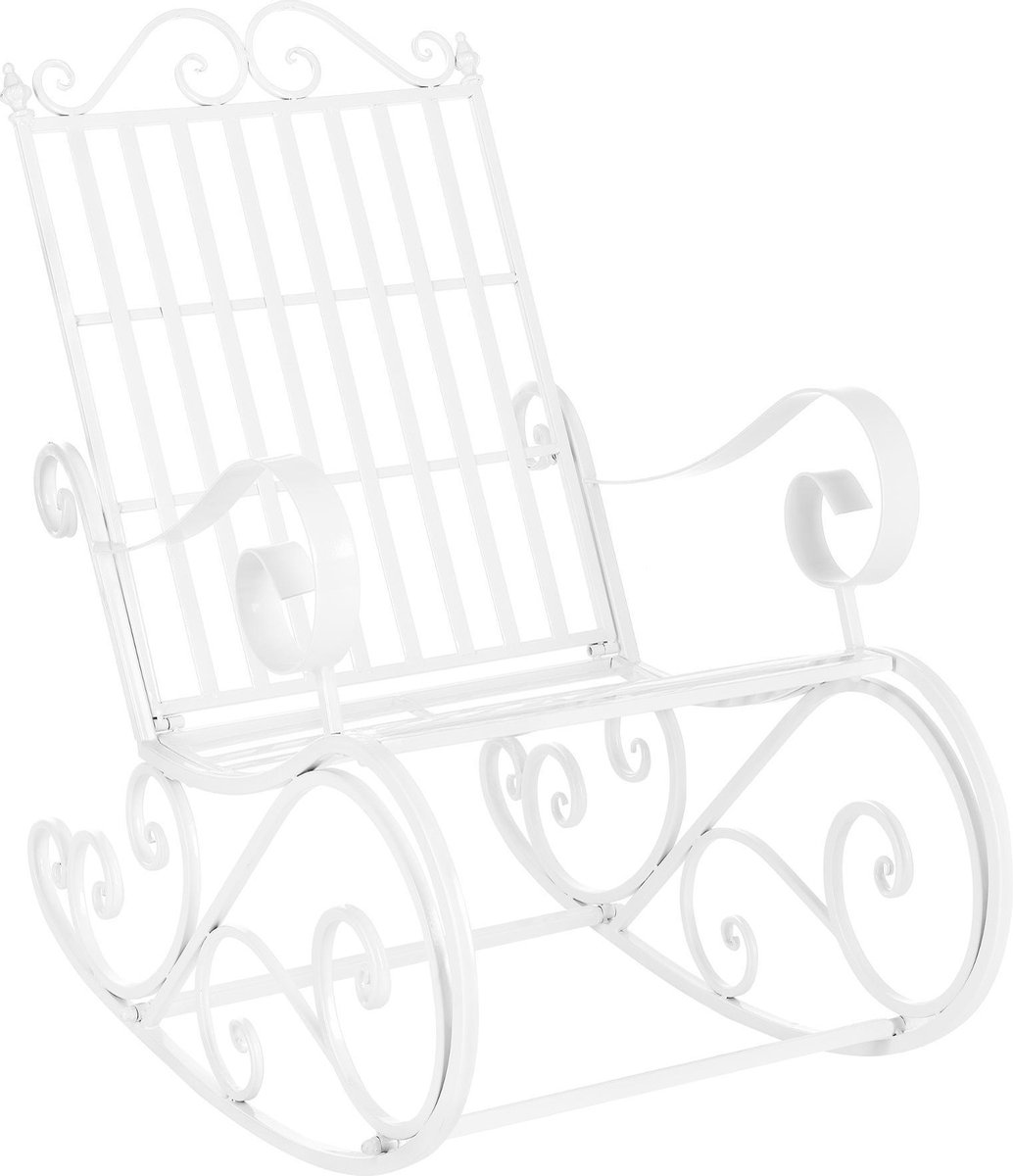 Schommelstoel Geraldton metaal 92x59x90 cm wit