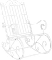 Chaise berçante Geraldton métal 92x59x90 cm blanc