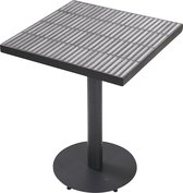 Hector tuintafel 60 x 60 cm zwart, grijs.