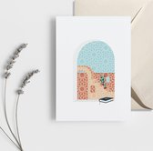 Wenskaarten 4 stuks - Ramadan/Eid - offerfeest/suikerfeest - oranje
