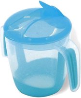 MILL'O BÉBÉ Leren beker met inklapbare tuit - Ergonomisch - Bi-materiaal - Blauw - 22 cl