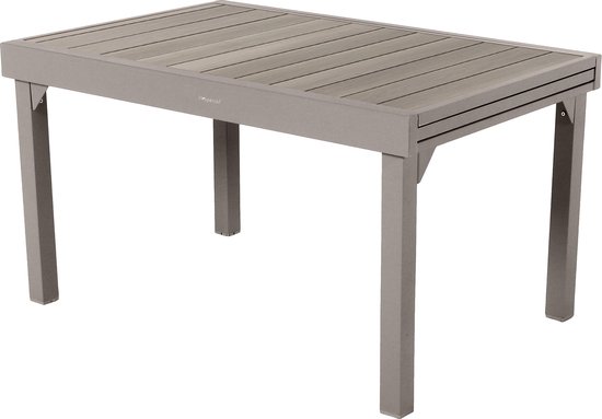 Table de jardin extensible aluminium 135-270cm + 10 fauteuils