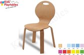 Kinderstoeltje hout naturel gelakt- Kinderzetel - H 31 cm - Peuterstoeltje voor kinderen - Peuterstoel - Kinderstoelen - houten stoeltje voor kinderen
