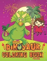 Dinosaur dover coloring book for Girl: Dinosaur coloring book with sweet girl. 99 PAGE, 8,5x11 in