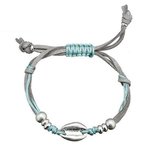 Sea Life Touw armband - Grijs/Zilver / One-size