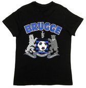 Unisex T-shirt - Voetbal - Brugge Blauw/Zwart de kleuren van Club Brugge - Volwassenen  - Large