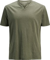 JACK&JONES PLUS JJESPLIT NECK TEE SS NOOS PS Heren T-shirt - Maat 2XL