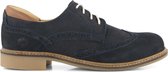 Travelin' Auxerre Dames - Nubuck leren Veterschoen - Blauw leer - Maat 40