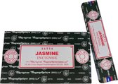 2 pakjes - Jasmijn - Wierook - Satya - Satya Wierook – Satya Nag Champa - Jasmijn - Jasmine - 15 gram per doosje