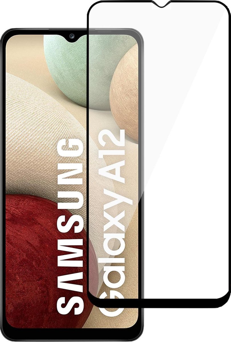 Screenprotector geschikt voor Samsung A12 - FullGuard Glas Screen Protector