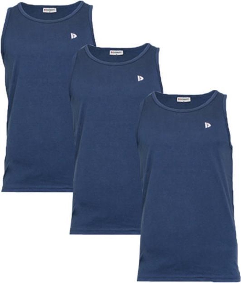 3-Pack Donnay - Muscle shirt (James) - Tanktop - Heren - Navy (010) - maat L