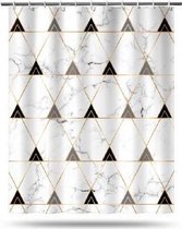 Atmosphera douchegordijn Geometrix - 180 x 200 Cm - Met ringen inbegrepen - Polyester