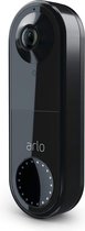 Arlo Videodeurbel Zwart| 1080p HD video, 25% groter gezichtsveld, Belt Direct je Mobiel Op, Smart-sirene, dag- en nachtvisie, Secure-app