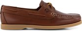 Travelin' Exmouth Heren - Leren Moccasins met veter - Boot schoen - Bruin Leer - Maat 45