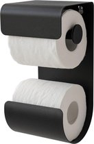 Sealskin Brix - Porte-rouleau papier toilette double - Noir