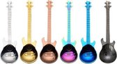 6 Theelepels in de vorm van een Gitaar