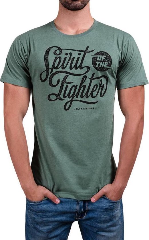 Foto: Hayabusa spirit of the fighter t shirt groen hayabusa fightwear