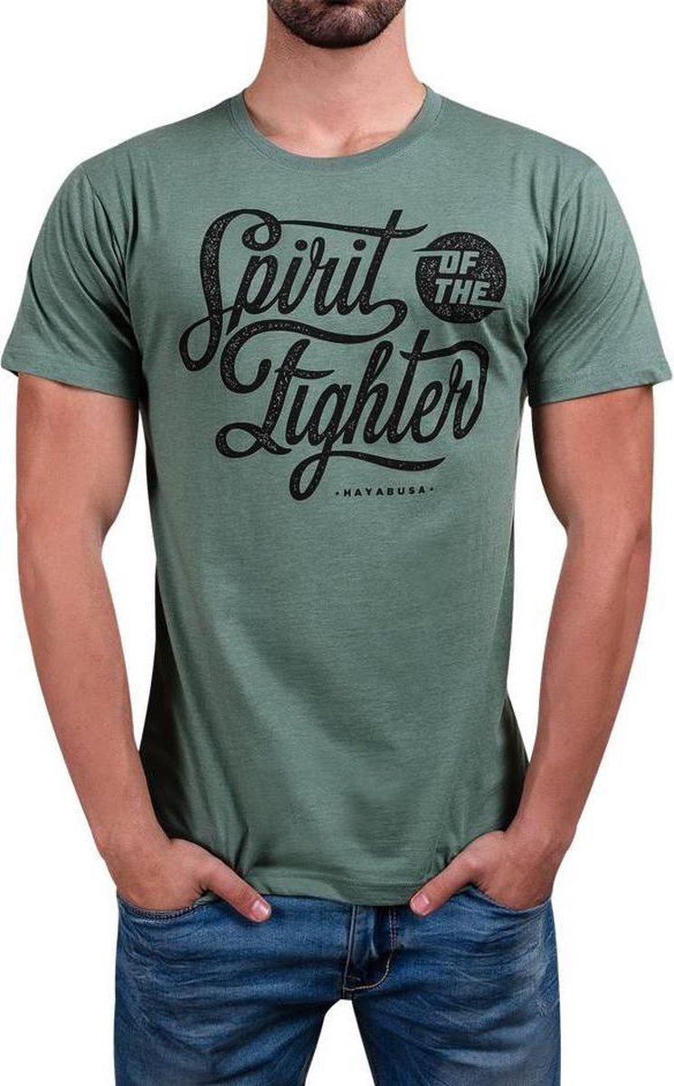 Hayabusa Spirit of the Fighter T Shirt Groen Hayabusa Fightwear - XXL