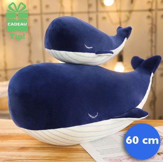 produceren huisvrouw Vooruitzicht Winston de Walvis XL – Whale Pillow – 60 cm – Dik Walvis Kussen –  Slaapknuffel –... | bol.com