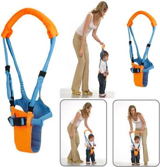 Harnais Pour Enfant Moby Bebe Learning Walking Assistant Oranje Blauw Bol Com