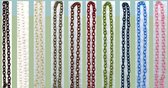 Set de colliers Silky - Petit - 10 couleurs - 8x12mm et 50cm de long