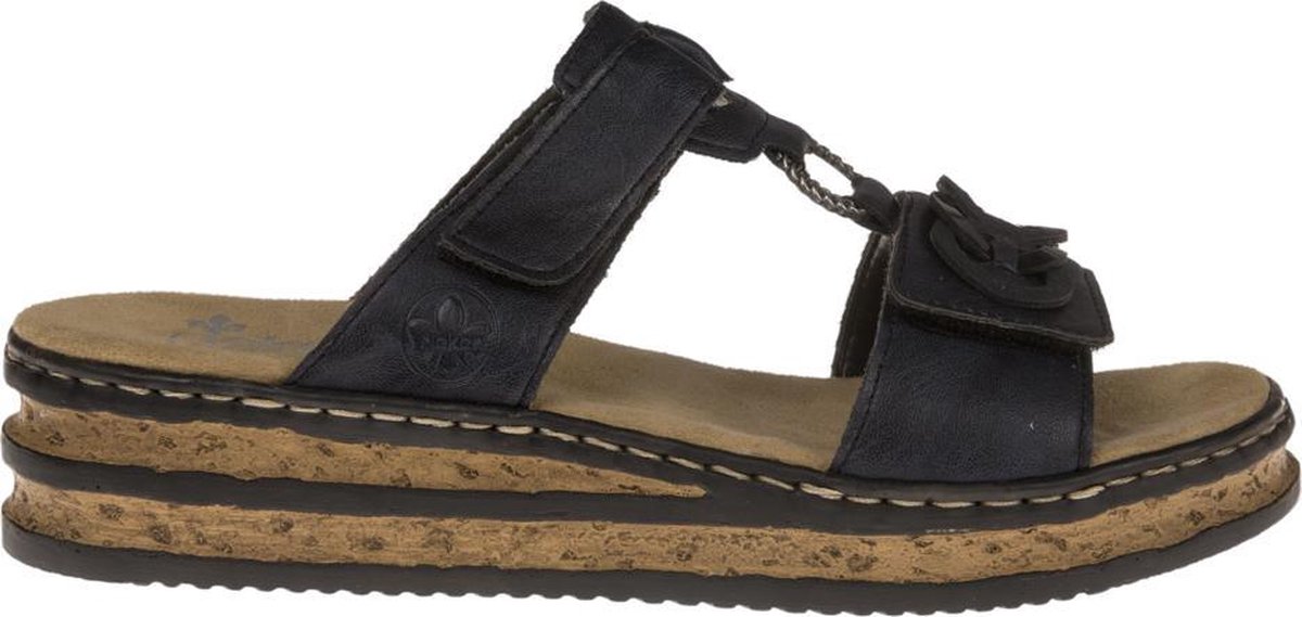 Rieker dames slipper - Blauw - Maat 37 | bol.com