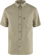 Fjallraven Ovik Travel Shirt SS Men - Outdoorblouse - Heren - Beige- Maat XL
