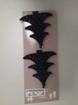 Kersthanger kerstboom zwart. 2 x 9 stuks.