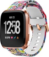 Shop4 - Fitbit Blaze Bandje - Siliconen Pauwen Meerkleurig
