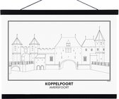 SKAVIK Koppelpoort - Amersfoort Poster | 21x30 cm | Houten posterhanger (zwart)