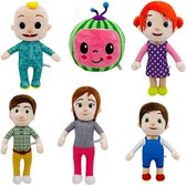 Cocomelon Knuffel set - Coco Melon - Set van 6 stuks - Youtube - Kids - Pluche - Speelgoed - Cadeau