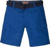 Petrol Industries - Jongens Chino short met riem - Blauw - Maat 176