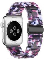 Geschikt voor Apple Watch bandje 38 / 40 / 41 mm - Series 1 2 3 4 5 6 7 SE - Smartwatch iWatch horloge band - 38mm 40mm 41mm - Fungus - Siliconen - Paars - Hars