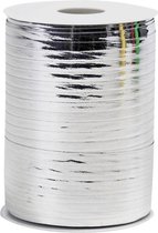 Krullint Metallic Zilver - 10mm breedte – 250 mtr lengte