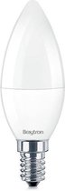 BRAYTRON-LED LAMP-NATUREL WHITE-ADVANCE-5W-E14-C37-4000K-ZEER ZUINIG-ENERGY BESPAREND-THERMOPLASTIC-KAARS