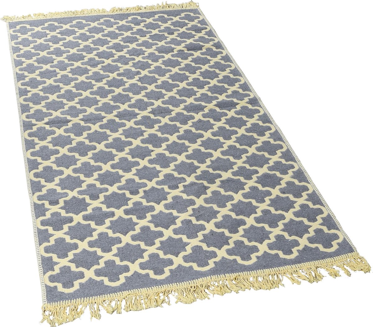 Kelim Vloerkleed | Modern - 240 x 340- Kilim kleed -Woonkamer tapijt - Katoen kilim -Machinewasbaar - Aan beide zijden gebruikt