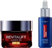 L'Oréal Revitalift Laser X3 Dagcreme en Puur Retinol Nachtserum Pakket