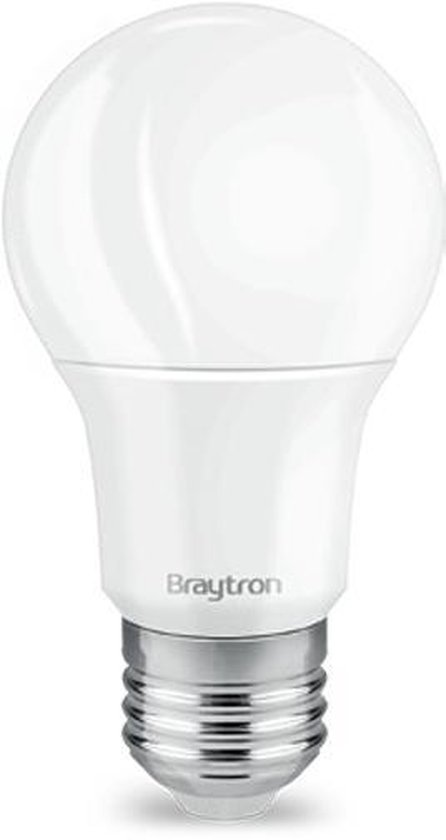 BRAYTRON-LED LAMP-COOL WHITE-ADVANCE-10W-E27-A60-6500K-ROND-ENERGY BESPAREND