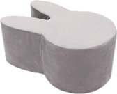 Misioo Poef  Konijn - Velvet Grijs - luxe kinderpoef - luxe kinderstoel - velvet Grey