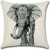 Kussenhoes Olifant - Grafisch Groot - Kussenhoes - 45x45 cm - Sierkussen - Polyester