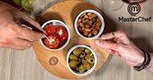 MasterChef Serve & Share - Borrelplank - Tapasset - Set van 3 Schaaltjes op Houten Plank voor Borrel of BBQ