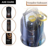 Axe Dark Temptation Cadeau voor Man - Geschenkset mannen - 4 producten - Deodorant ● Douchegel ● Aftershave ● Handdoek Gezicht - Cadeau Compleet