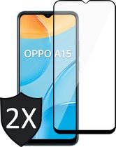 Screenprotector geschikt voor Oppo A15 - FullGuard Screen Protector - 2 Stuks