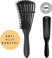 Haarborstel - Anti Klit Haarborstel - Tangle Teezer - Detangler Brush - Kam voor Krullen - Haarborstel Rond - Zwart - Fienosa