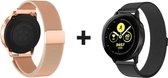 Smartwatch bandje - 2 pack - Geschikt voor Samsung Galaxy Watch 46mm, Samsung Galaxy Watch 3 45mm, Gear S3, Huawei Watch GT 2 46mm, Garmin Vivoactive 4, 22mm horlogebandje - RVS metaal - Fung