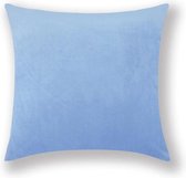 Kussenhoes Velvet - Lichtblauw - Kussenhoes - 45x45 cm - Sierkussen - Polyester - Fluweel