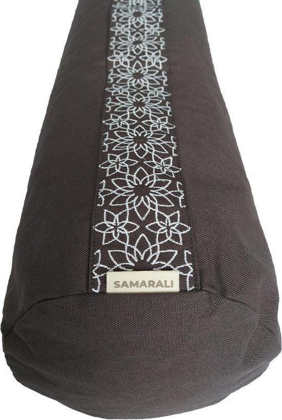 Samarali Yoga Bolster - Extra stevige ondersteuning, 100% biologisch katoen, 20x60 cm, 3.5 kg, dubbele hoezen, GOTS-gecertificeerd van Samarali — afbeelding 2