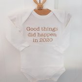 Rompertje baby met tekst corona lockdown opdruk cadeau jongen meisje zwangerschap bekendmaking bekendmaken aankondiging zwangerschapsaankondiging - geboorte jullie worden vertellen kraamcadeau babyshower verwachting opa oma oom tante papa en mama