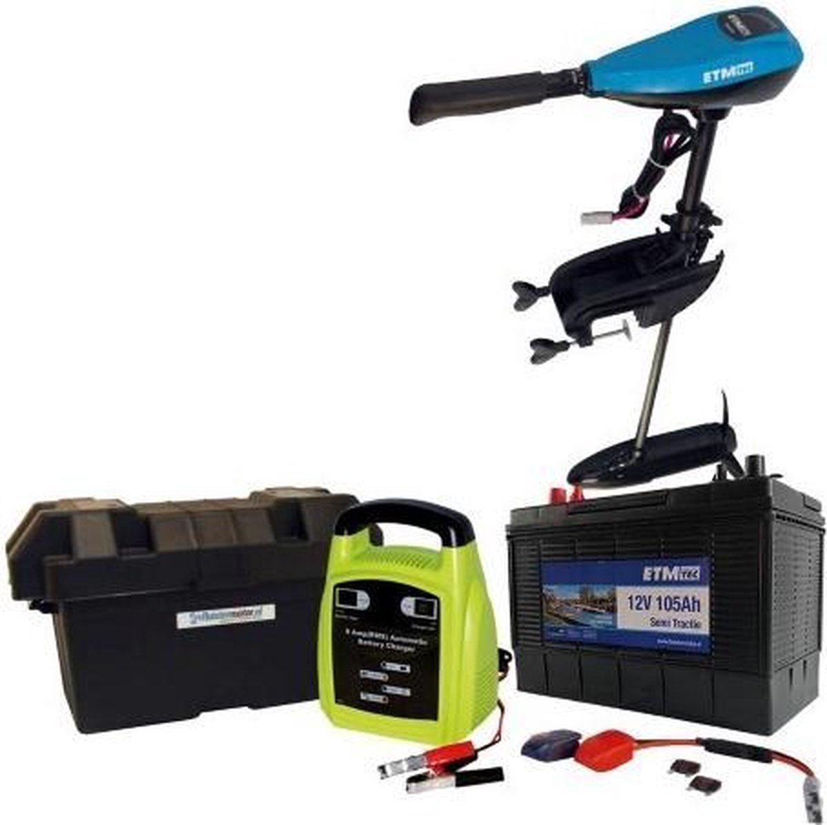 ETM-TEC Azure 60 Elektromotor compleet met Accu en Acculader Fluistermotor
